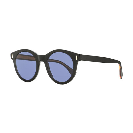 Fendi // Men's Oval Wayfarer Sunglasses // Black + Blue