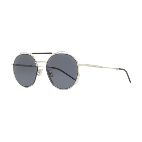 Dior Homme // Men's Round Aviator Sunglasses // Palladium + Gray