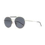 Dior Homme // Men's Round Aviator Sunglasses // Palladium + Gray