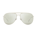 Dior Homme // Men's Aviator Sunglasses // Palladium + Silver Mirror Flash