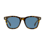 Fendi // Men's Wayfarer Sunglasses // Dark Havana + Blue