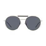 Dior Homme // Men's Round Aviator Sunglasses // Palladium + Gray