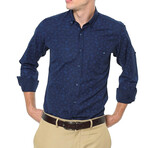 Bruce Button-Up Shirt // Dark Blue (Small)