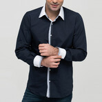 Keith Button-Up Shirt // Dark Blue (Large)