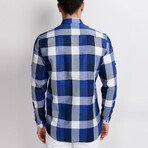 Alfred Button-Up Shirt // Dark Blue + Blue (2X-Large)
