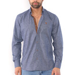 Murray Button-Up Shirt // Dark Blue (Small)