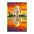 India's Amazing Sunset at Taj Mahal (32"H x 48" W x 1.8" D)