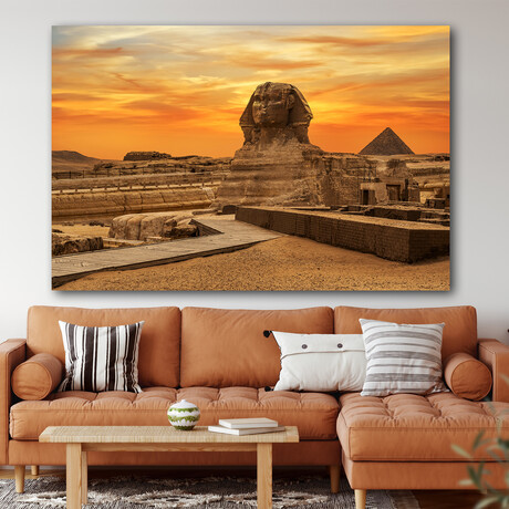 Egyptian Great Sphinx of Giza (32"H x 48" W x 1.8" D)