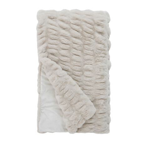 Couture Faux Fur Throw // Ivory