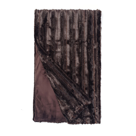 Signature Faux Fur Throw // Carved Sable