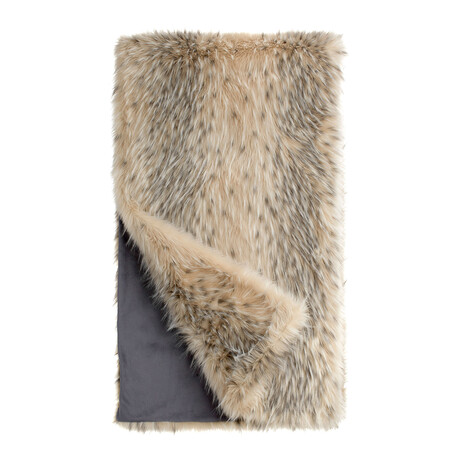 Limited Edition Faux Fur Throw // Arctic Leopard
