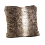 Signature Faux Fur Pillow // Gray Rabbit (Decorative)