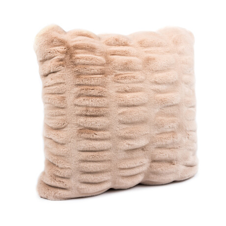 Couture Faux Fur Pillow // Rose Mink