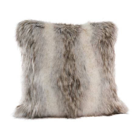 Limited Edition Faux Fur Pillow // Tundra Wolf (Decorative)