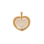 Giulietta E Romeo 18k Yellow Gold White Quartzite Pendant // Store Display