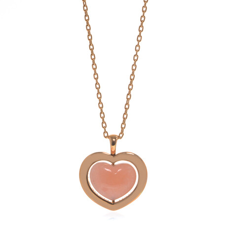 Giulietta E Romeo 18k Rose Gold + Rose Quartzite Necklace // 28" // Store Display