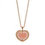 Giulietta E Romeo 18k Rose Gold + Rose Quartzite Necklace // 28" // Store Display