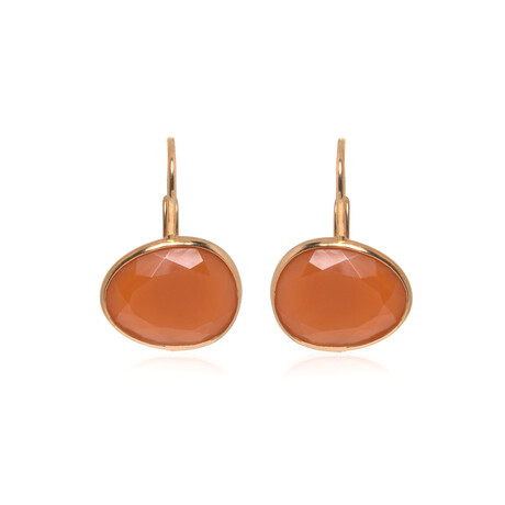 Talita 18k Rose Gold + Carnelian Earrings // Store Display