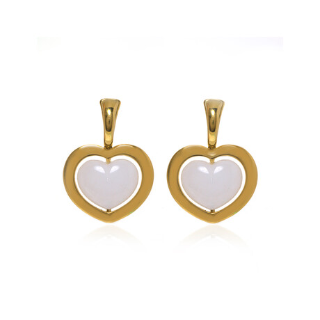 Giulietta E Romeo 18k Yellow Gold Quartzite Earrings // Store Display