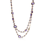 Talita 18k Rose Gold + Amethyst + Pearl Necklace // 36" // Store Display