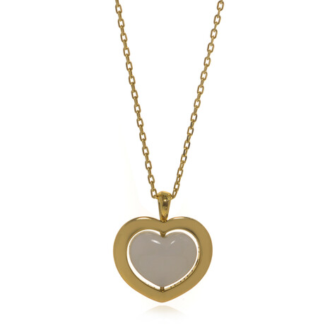 Giulietta E Romeo 18k Yellow Gold Quartzite Necklace // 28" // Store Display