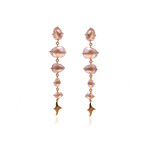 Mila 18k Rose Gold Pink Quartz Earrings // Store Display