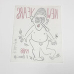 Keith Haring // New Year's Invitation '88 (Nude) // 1988