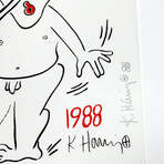 Keith Haring // New Year's Invitation '88 (Nude) // 1988