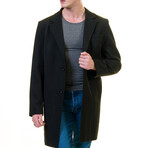 0305 Regular Fit Classic Winter Coat // Black (XL)