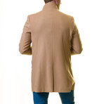Ryan Slim Fit High-Collar Coat // Tan (2XL)