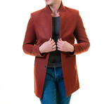 Kai Slim Fit High-Collar Coat // Copper (L)