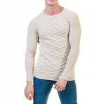 Emmet Textured Pullover Sweater // White (L)