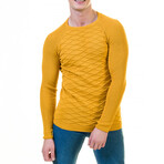 Pierce Textured Pullover Sweater // Mustard (S)