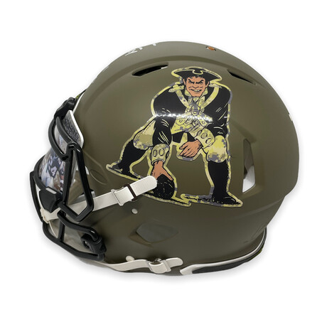 Ty Law // New England Patriots // Autographed Salute to Service Helmet + Inscription