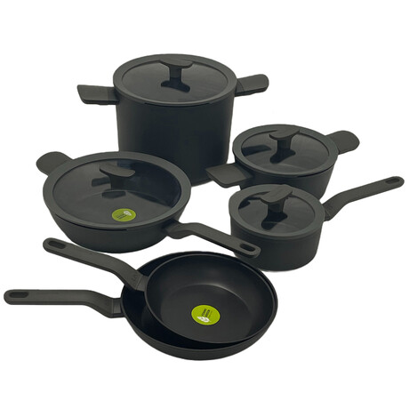 Leo 10 Piece Cookware Set // Black
