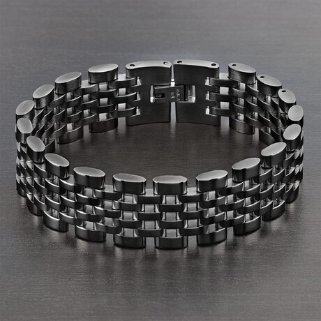 Brick Link Bracelet // Black