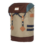 Colorado Backpack // Glossy Blocking Series // Beige + Maroon