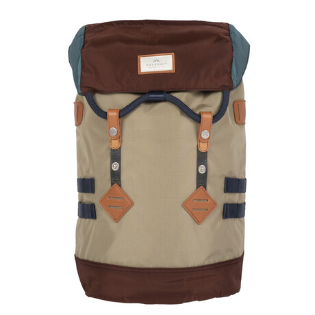 Colorado Backpack // Glossy Blocking Series // Beige + Maroon