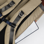 Colorado Backpack // Glossy Blocking Series // Beige + Maroon