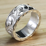 Heavy Style Hawaiian Engraved Ring // 8mm (8)