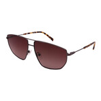 Men's 151S-069 Aviator Sunglasses // Dark Ruthenium + Dark Brown