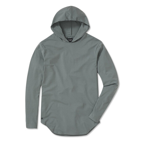 Elongated Long Sleeve + Hood // Sage (Small)