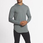 Elongated Long Sleeve + Hood // Sage (Small)