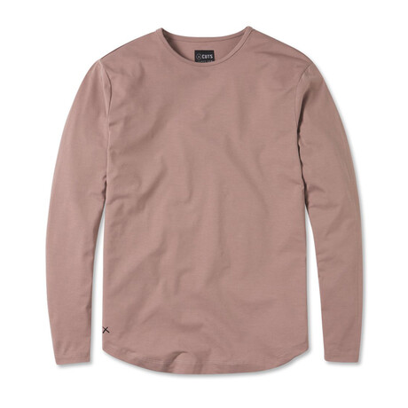 Long Sleeve Crew + Curve Hem // Mountain Mist (Medium)