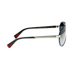 Octans Polarized Sunglasses // Blue Frame + Black Lens