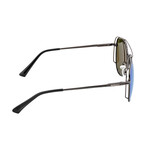 Lyra Polarized Sunglasses // Black Frame + Blue Lens
