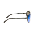 Earhart Polarized Sunglasses // Gunmetal Frame + Blue Green Lens