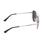 Lyra Polarized Sunglasses // Silver Frame + Black Lens