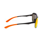 Jupiter Polarized Sunglasses // Black Frame + Red-Yellow Lens