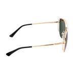 Lyra Polarized Sunglasses // Gold Frame + Black Lens